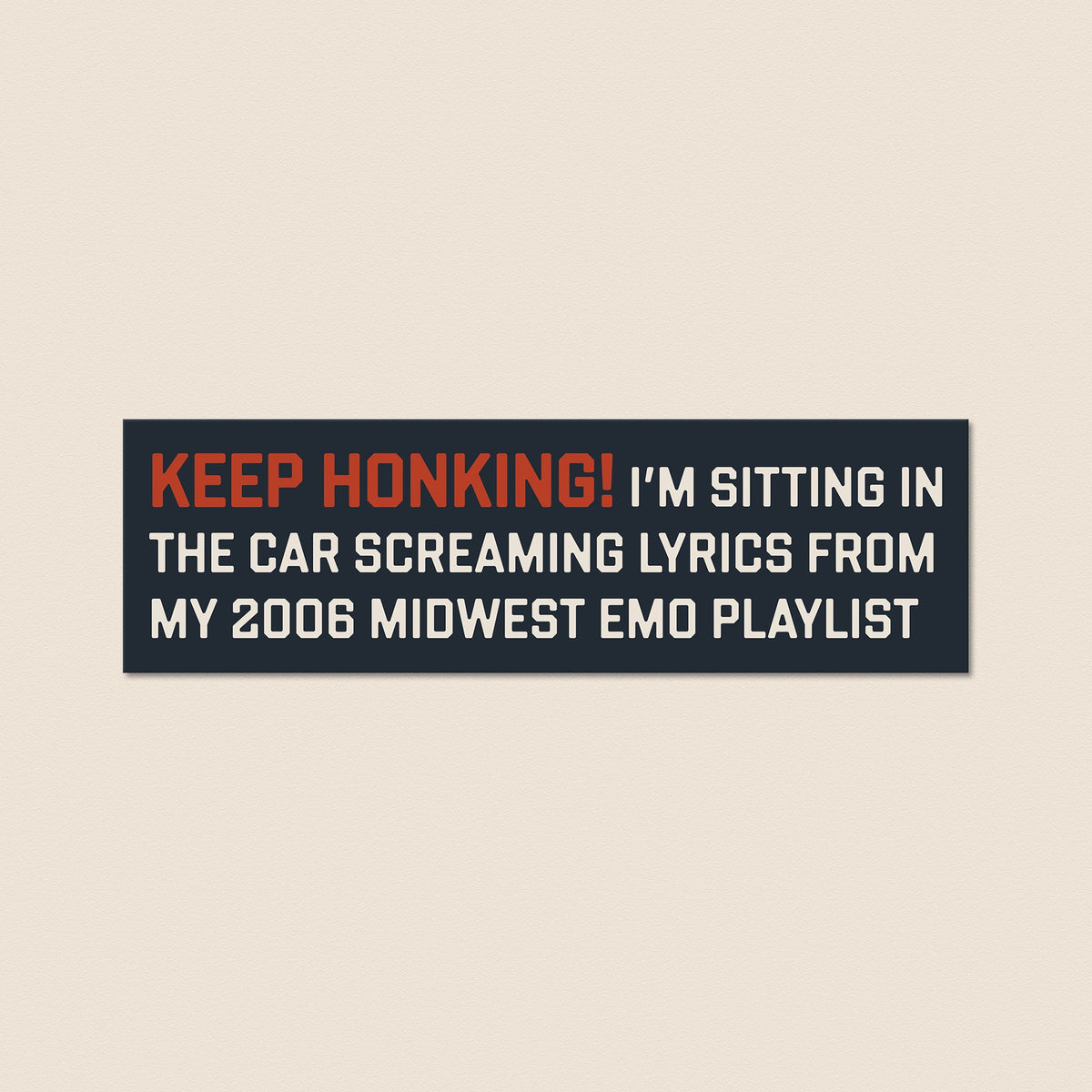 Midwest Emo Bumper Sticker